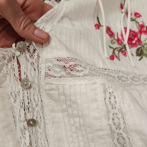 🔥 NWT 🔥 For Love And Lemons White Lace Detail Dress - Picture 10 of 10